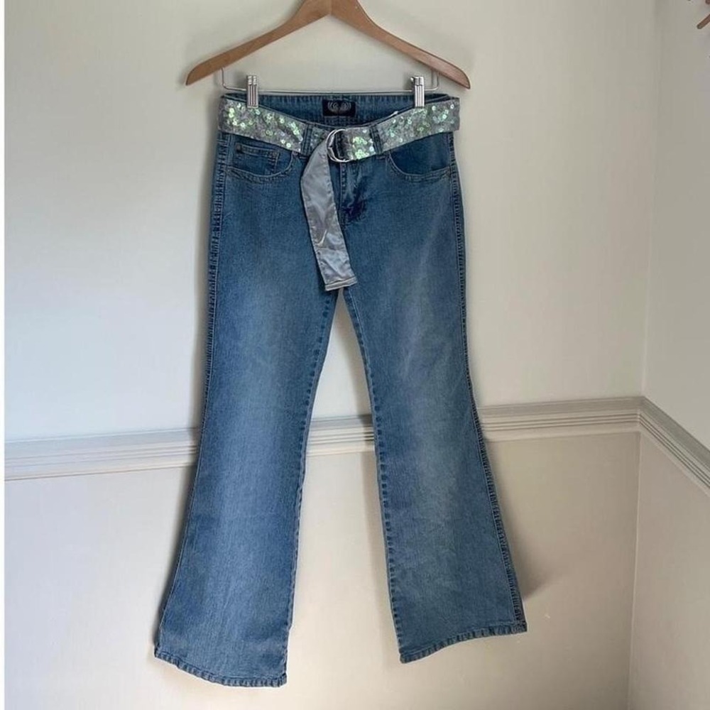 Vintage Y2K Angels Sequin Flare Jeans